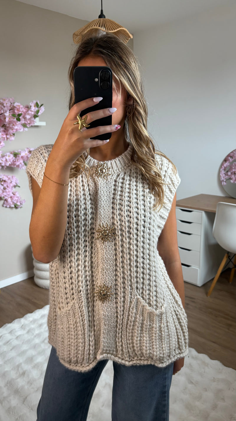 Gilet Emma Beige
