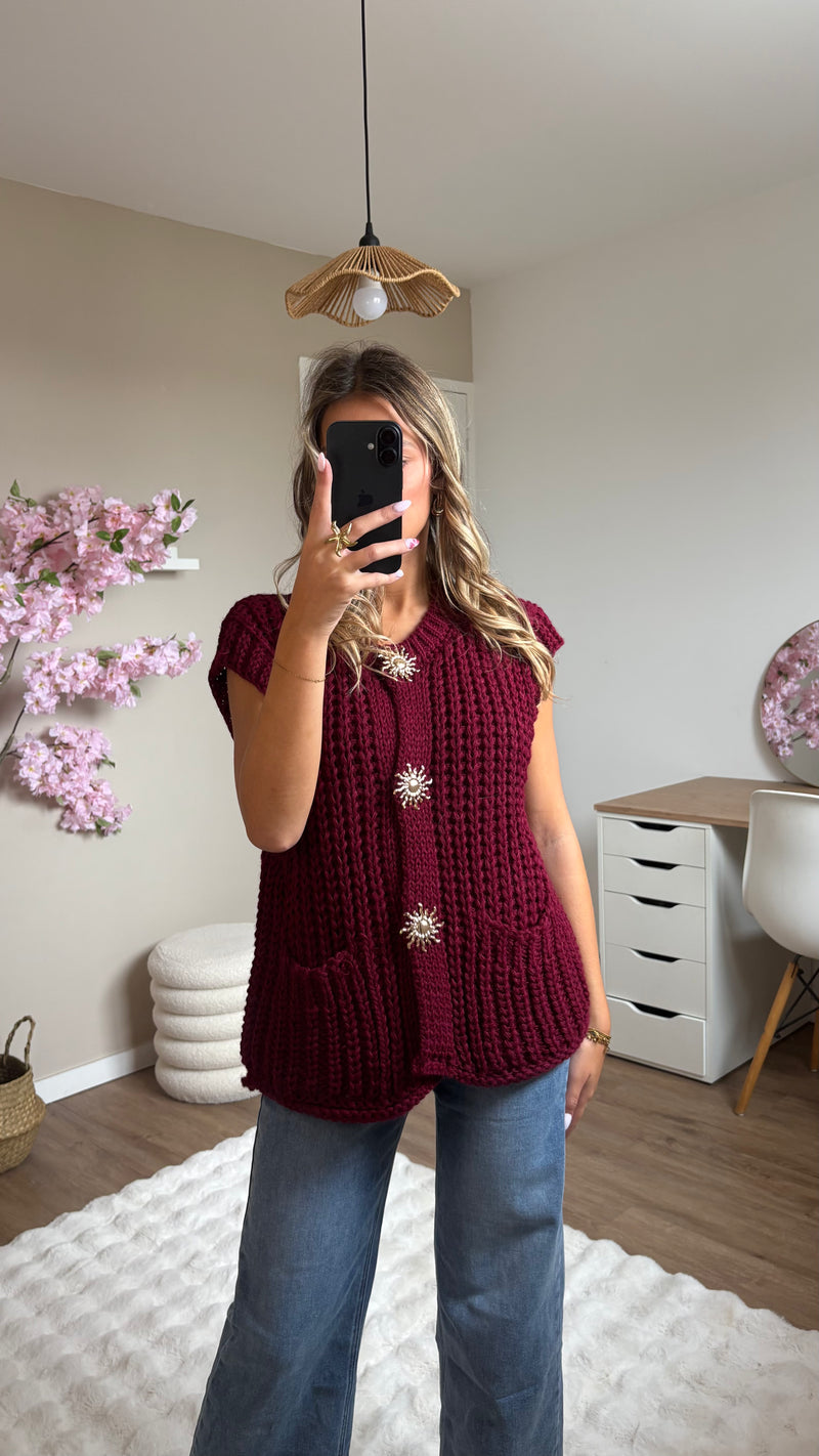 Gilet Emma Bordeaux